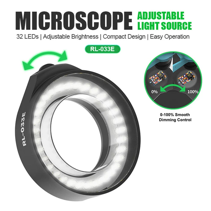 RELIFE RL-033E 32 LEDs Microscope Adjustable Brightness Light Source for Phone BGA Repair - 3