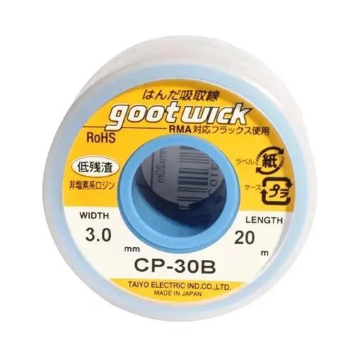 GOOTWICK CP-30B Solder Wick 3.0mm x 20m Desoldering Tin Wire for Electronic Repair / Soldering - 1