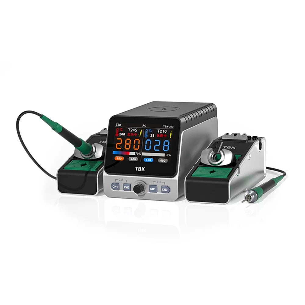 TBK 310 Smart Dual Channel Soldering Station Phone Repair BGA SMD Solder Tool Welding Station - EU Plug - 1
