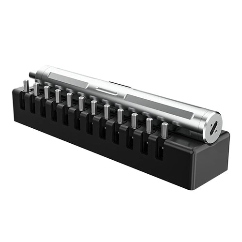 TBK BK-009 Ergonomic Electric Screwdriver with 24 Magnetic Bits Set for Electronics Repair - 1
