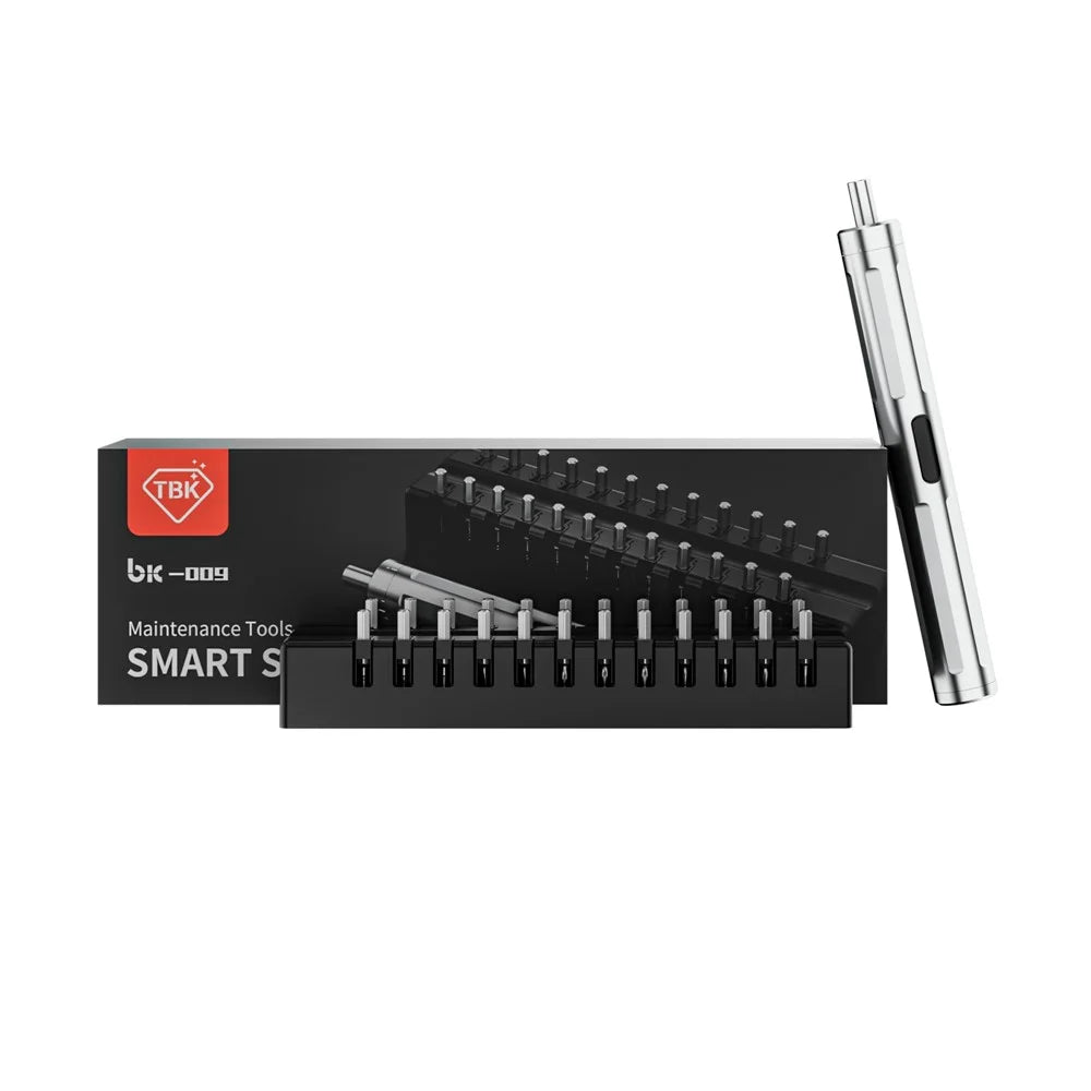 TBK BK-009 Ergonomic Electric Screwdriver with 24 Magnetic Bits Set for Electronics Repair - 6