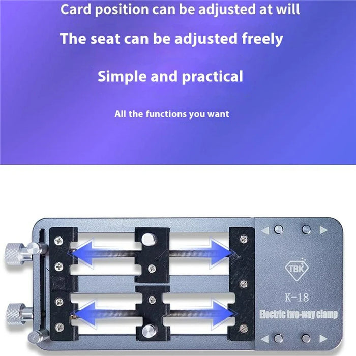TBK K-18 Electric Clamp for PCB IC CPU Adjustable Position USB Charging Quick Clamping Fixture - 6