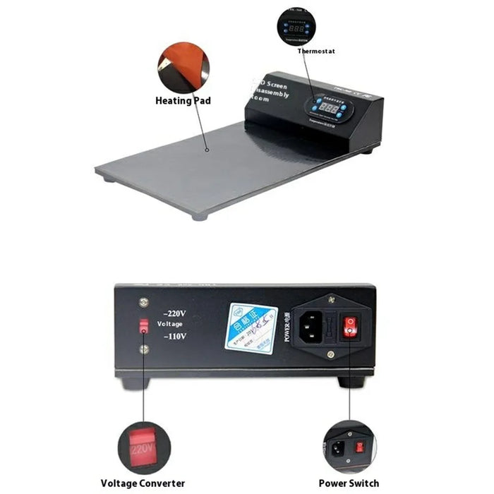 TBK 568 LCD Screen Separator Automatic Heating Screen Separating Machine for Phone Repair - EU Plug - 3