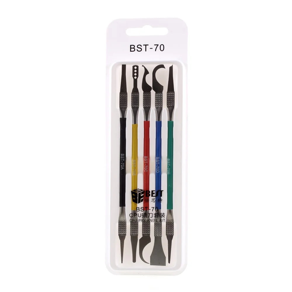 BEST BST-70 5-in-1 CPU Pry Knife Kit Mobile Phone Motherboard BGA Chip Remove Repair Tool - 2
