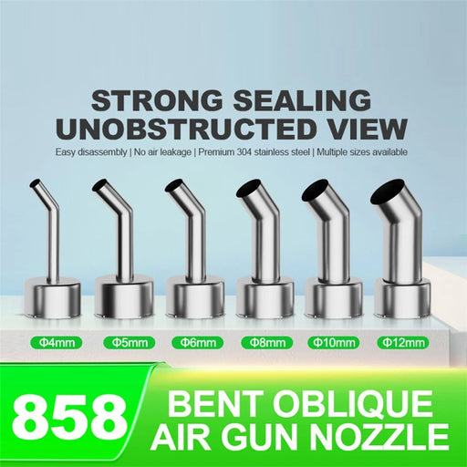 RELIFE 858 Series Beveled Nozzle Hot Air Gun BGA Rework Station Replacement Curved Nozzle - 4mm - 2