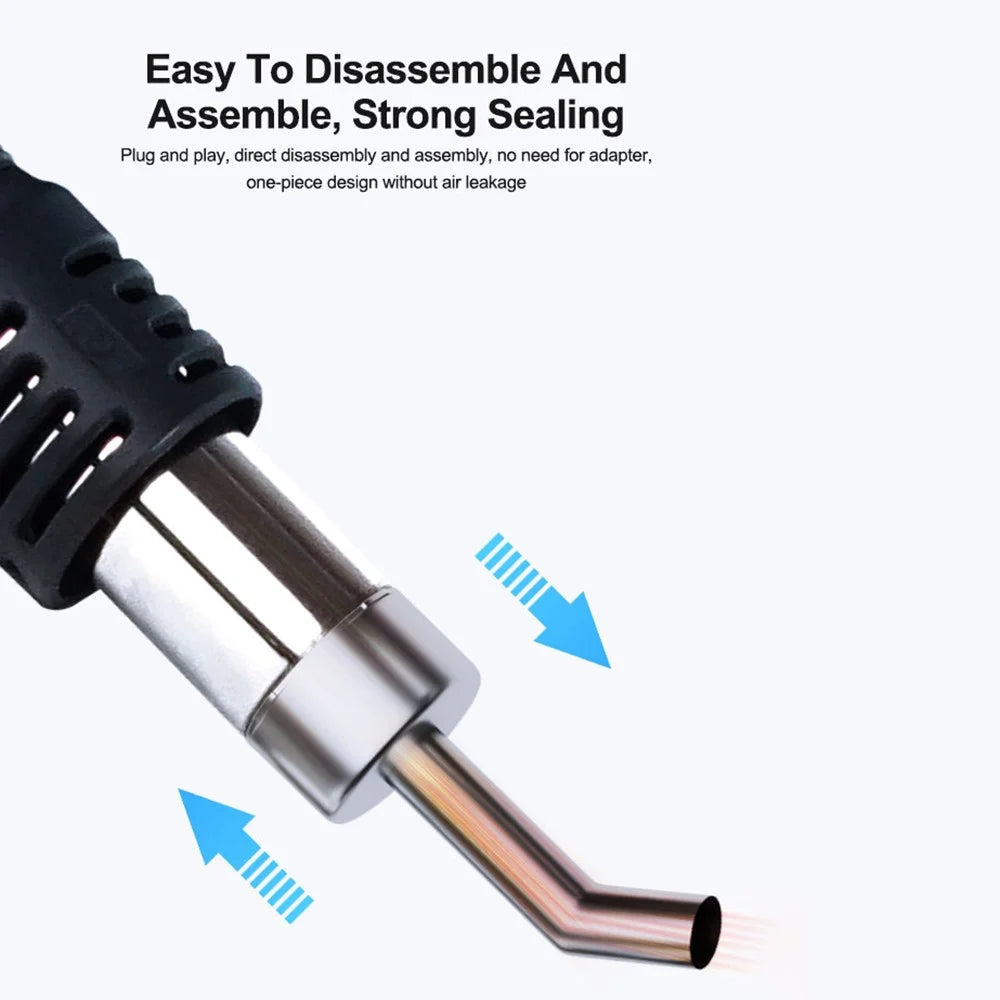 RELIFE 858 Series Beveled Nozzle Hot Air Gun BGA Rework Station Replacement Curved Nozzle - 4mm - 4