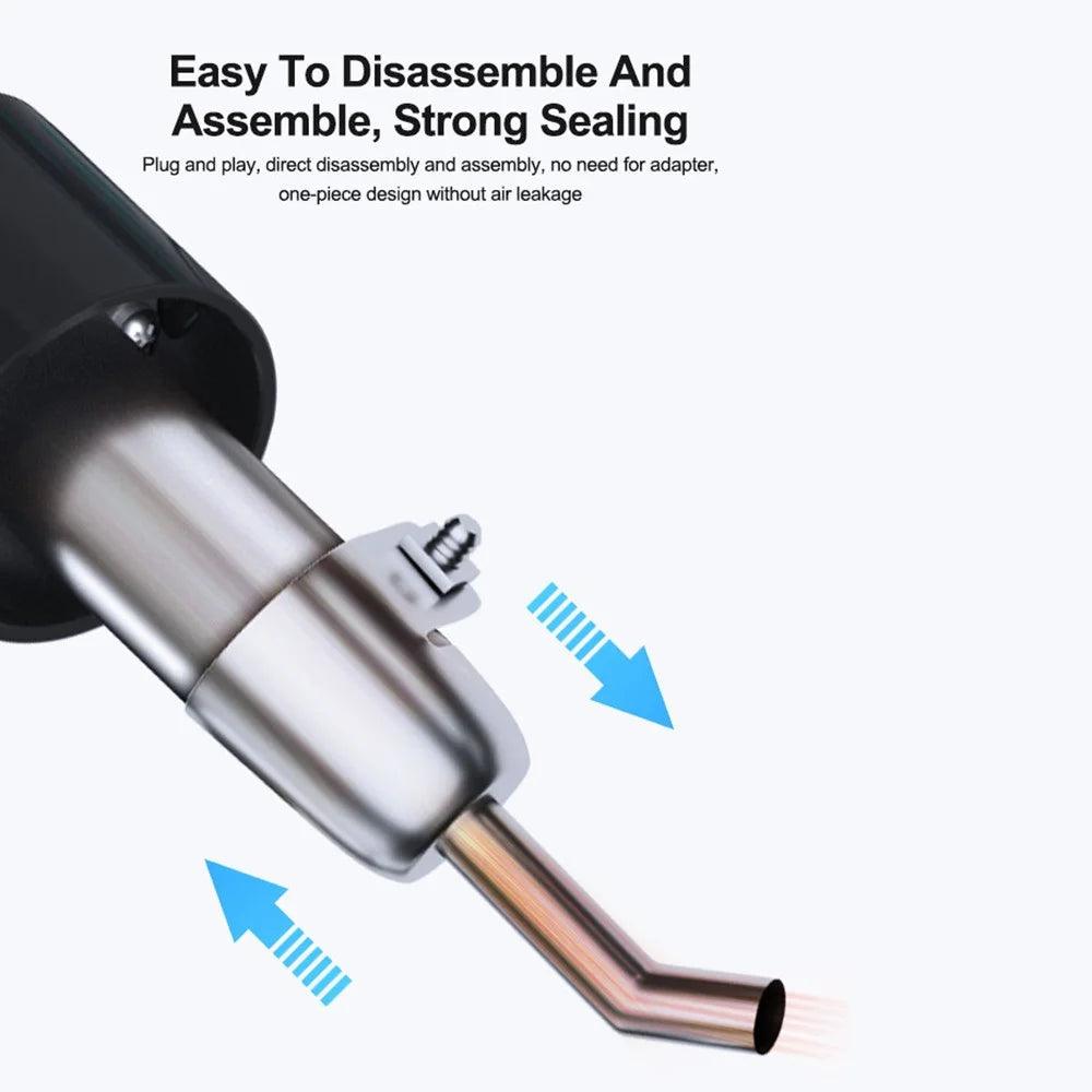 RELIFE 857 Series Hot Air Gun Nozzle 45 Degree Oblique Stainless Steel Curved Nozzle - 4mm - 4
