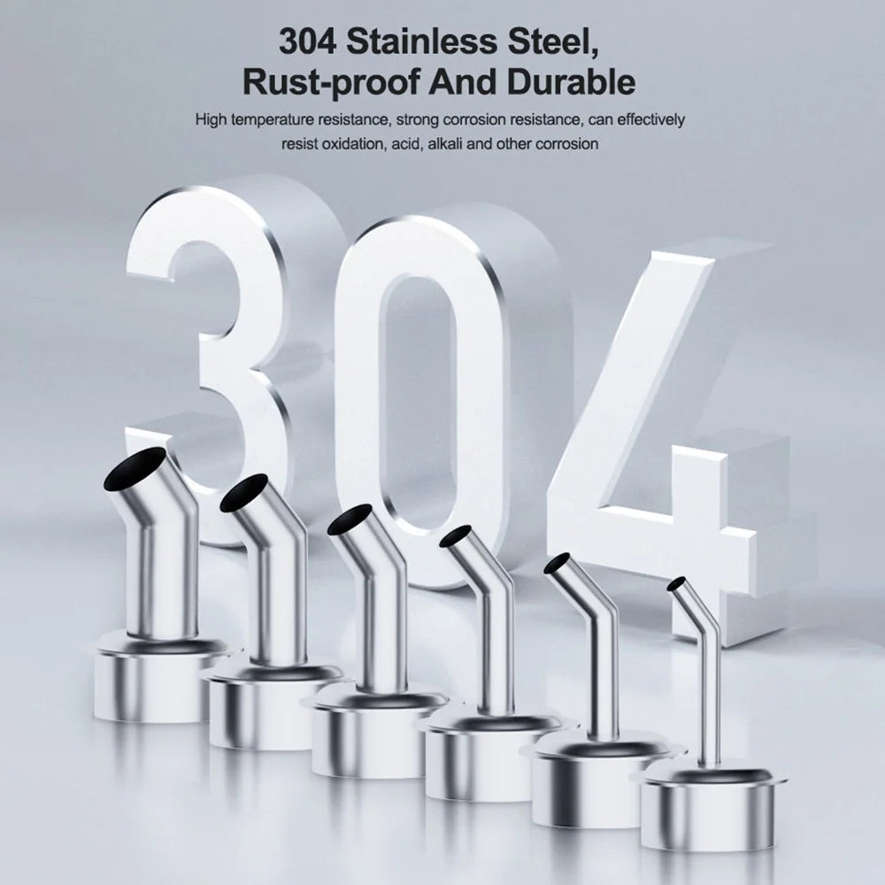 RELIFE 861 Series Curved Nozzle 45 Degree Oblique Stainless Steel Hot Air Rework Station Nozzles - 4mm - 3