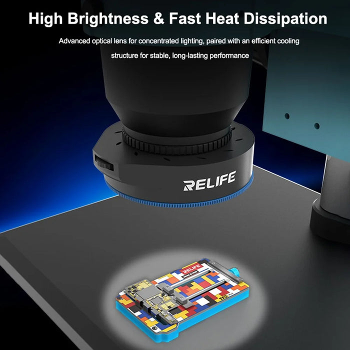RELIFE RL-033E Pro 32 LEDs Dual Polarized Light Source Dimmable Brightness Microscope Ring Light - 7