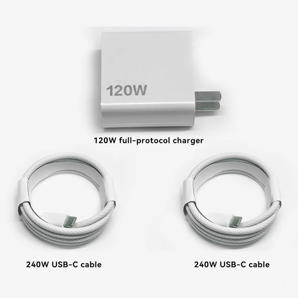 I2C C09 240W Charger Adapter Set with 2 Cable, 120W GaN Fast Charging Wall Charger for Phones / Laptops / Tablets - 4