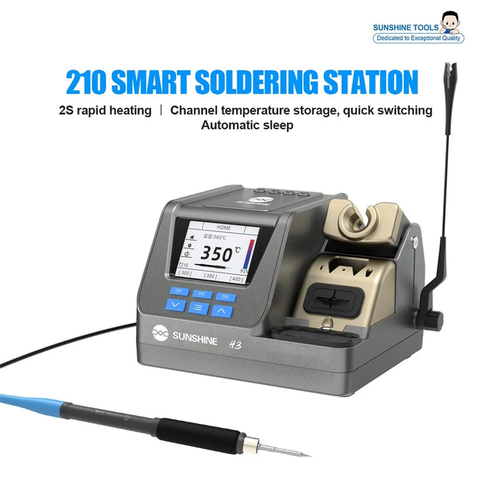 SUNSHINE H3 210 Smart Soldering Station Rapid Heating Automatic Sleep PCB Chip Repair Soldering Machine - EU Plug - 3