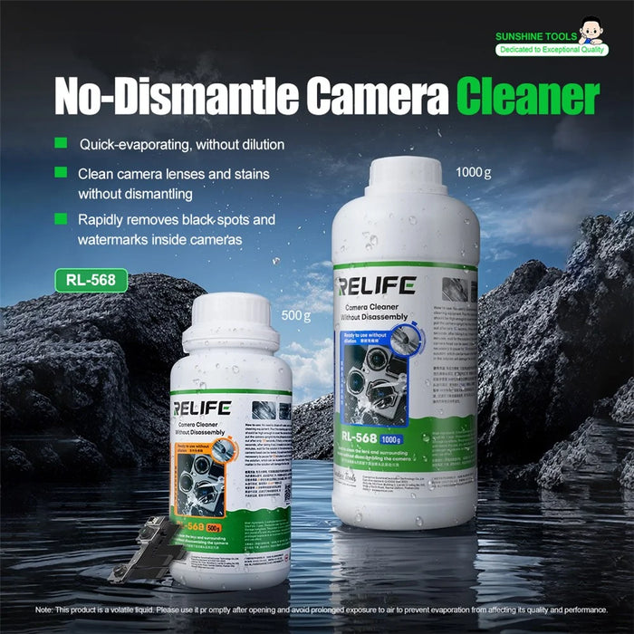 RELIFE RL-568 500g Camera No-Dismantle Cleaning Solution Watermarks Black Spots Removal Solution - 2
