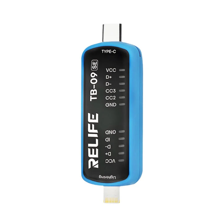 RELIFE TB-09 SE For iPhone / Android Charging Port Tester 8-Pin Type-C Dual Plug Fault Detection - 1