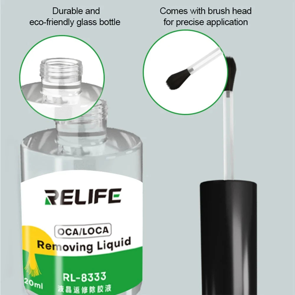 RELIFE RL-8333 20ML Non Damaging LCD Repair Adhesive Remover for OCA / LOCA - 5