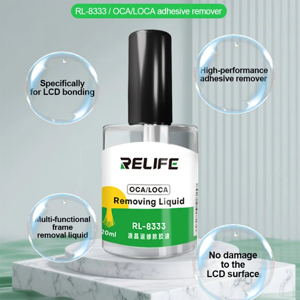 RELIFE RL-8333 20ML Non Damaging LCD Repair Adhesive Remover for OCA / LOCA - 6
