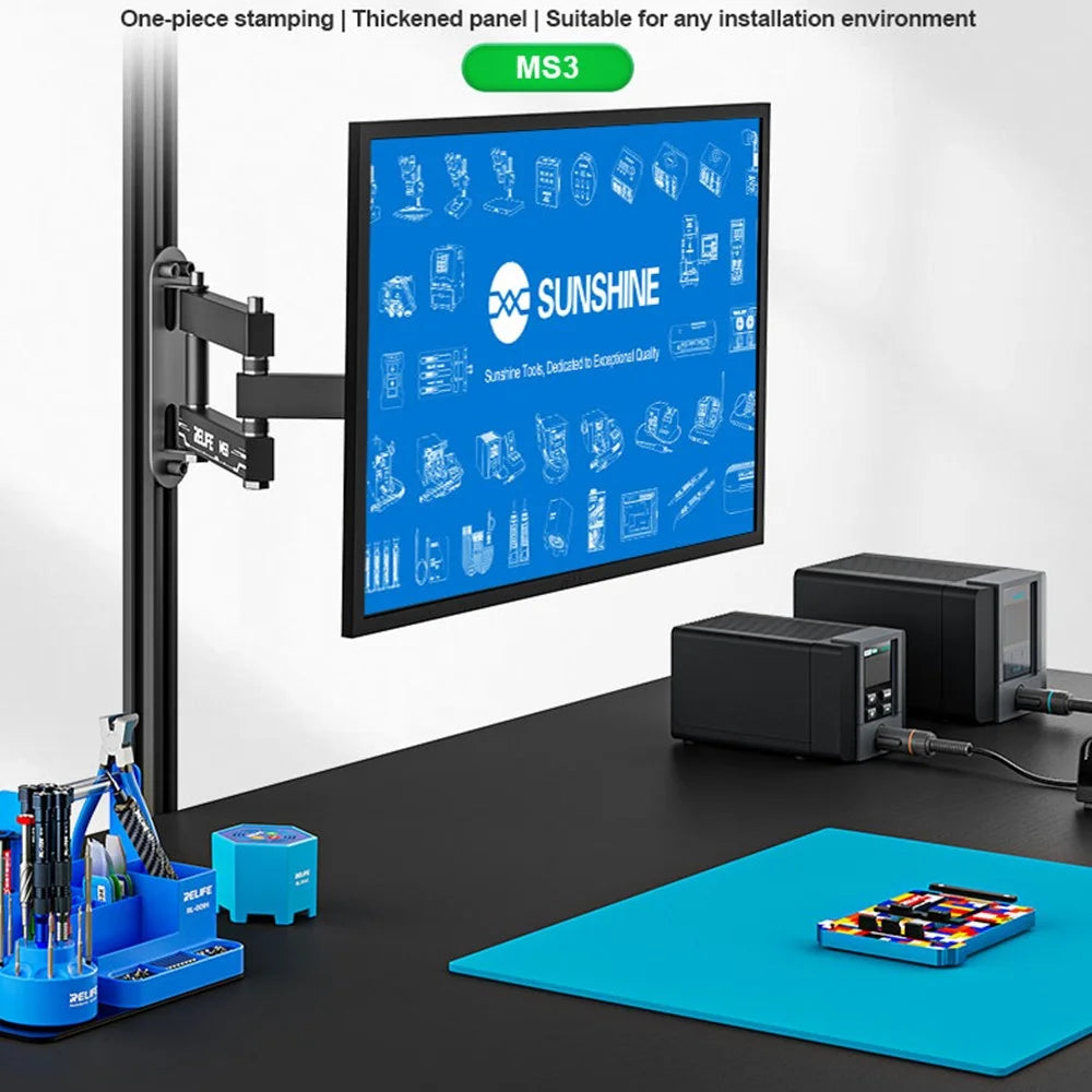 RELIFE MS3 Rotating Monitor Mount for 14 - 27 inch Monitor Wall Mount Swivel Stand Tool - 7