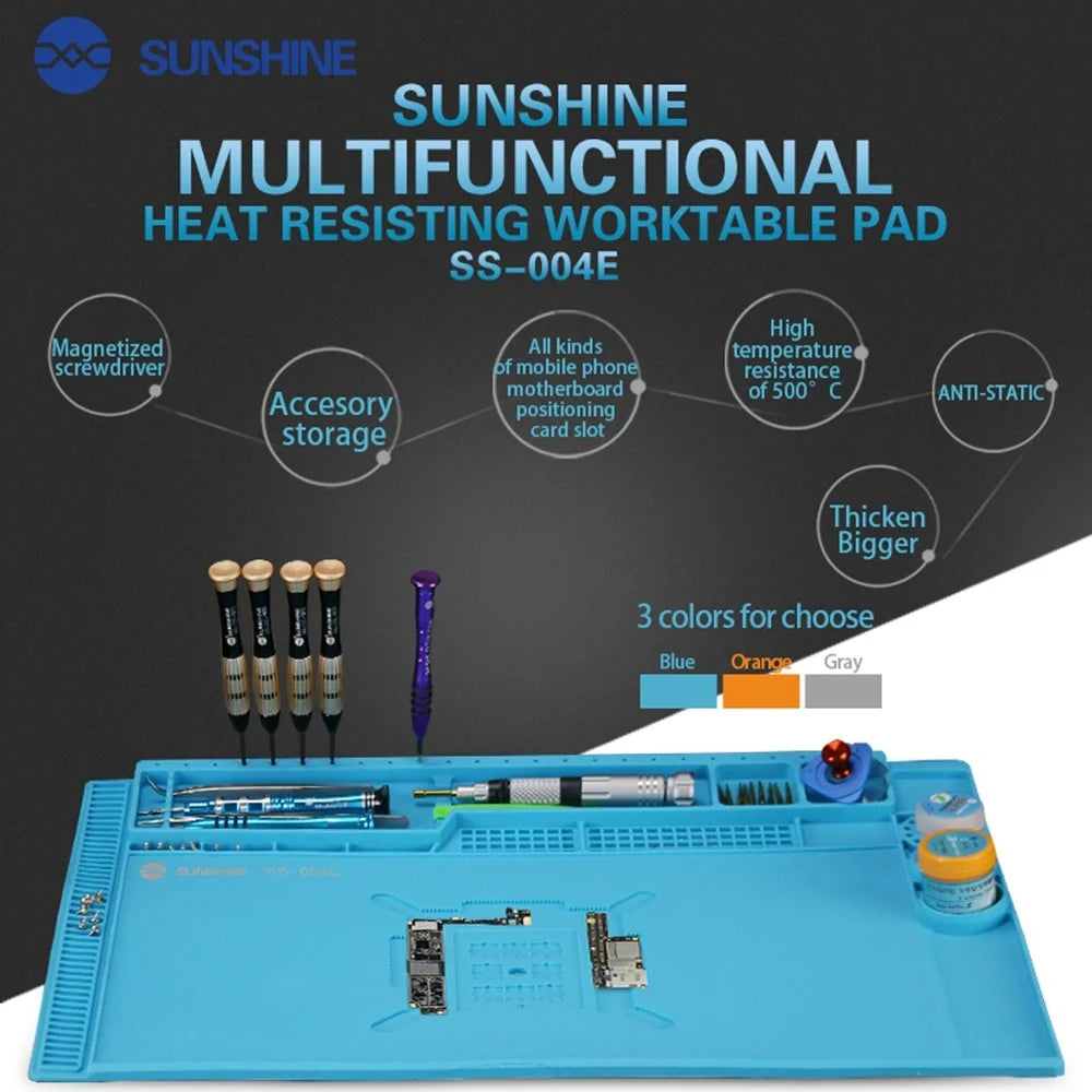 SUNSHINE SS-004E Multi-Functional Repair Station Insulation Silicone Pad Maintenance Platform with Magnetic - 2