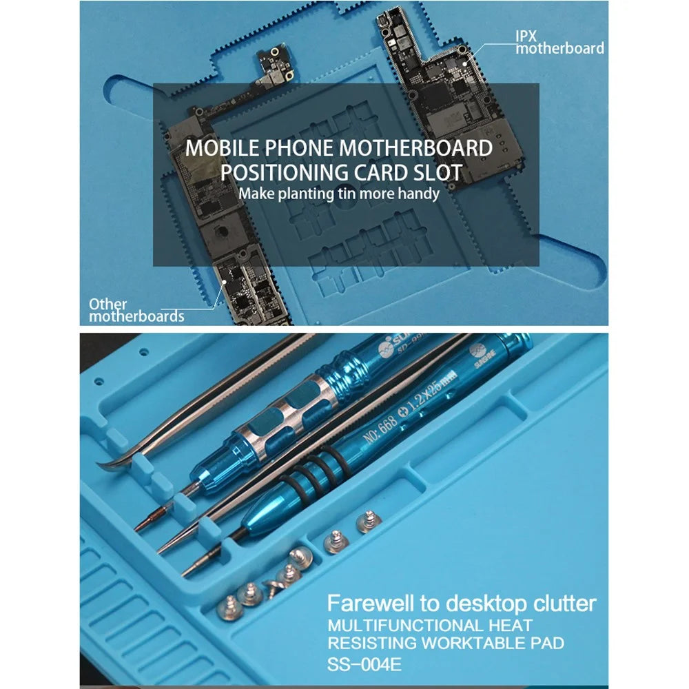 SUNSHINE SS-004E Multi-Functional Repair Station Insulation Silicone Pad Maintenance Platform with Magnetic - 3