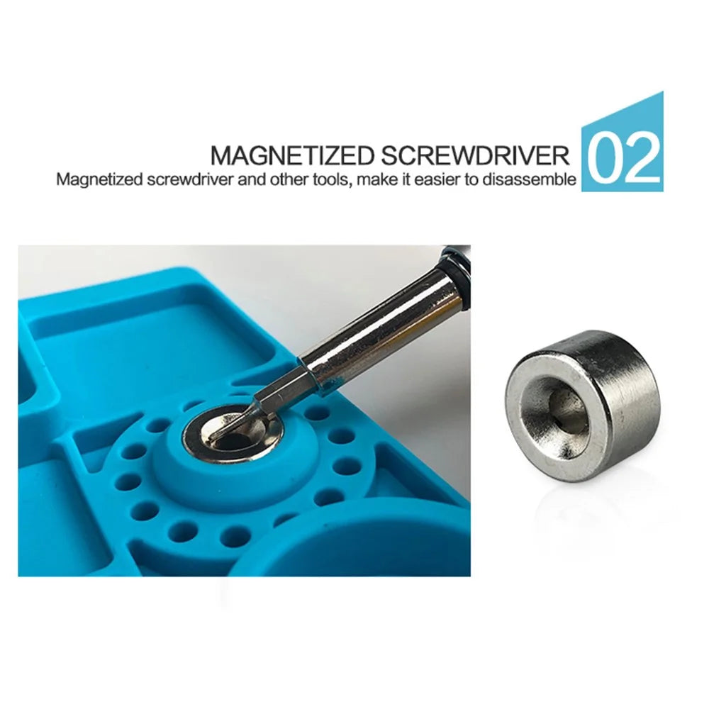 SUNSHINE SS-004E Multi-Functional Repair Station Insulation Silicone Pad Maintenance Platform with Magnetic - 7