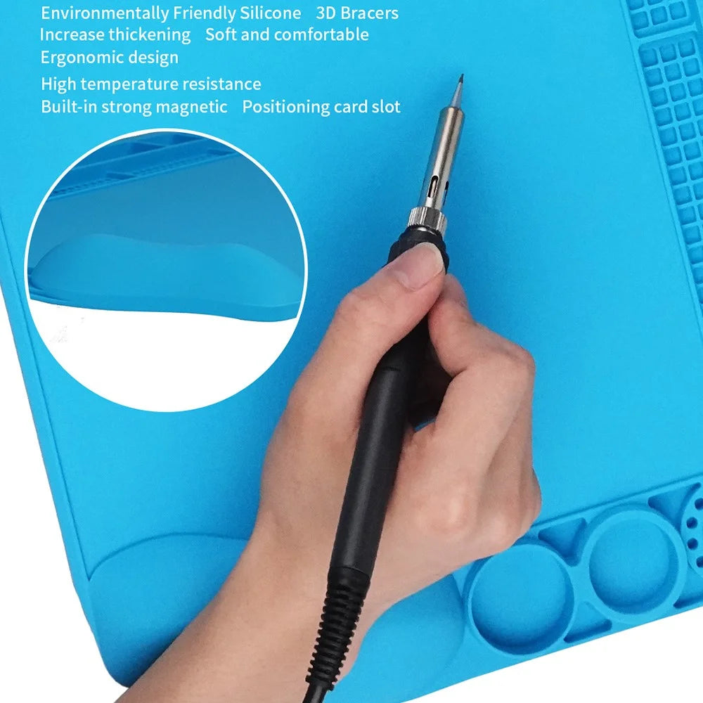 SUNSHINE SS-004H 3D Repair Work Mat Strong Magnetic Wrist Rest Heat Insulation Pad for Phone Repair - 2