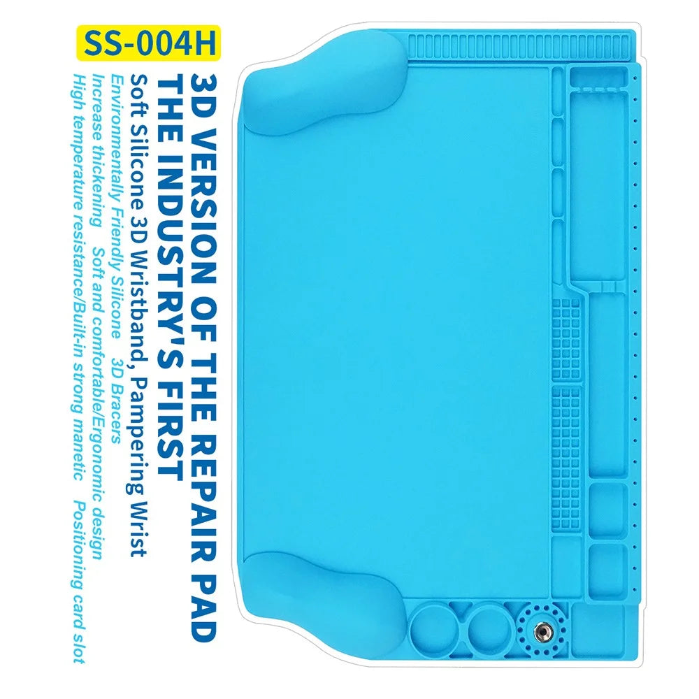 SUNSHINE SS-004H 3D Repair Work Mat Strong Magnetic Wrist Rest Heat Insulation Pad for Phone Repair - 4