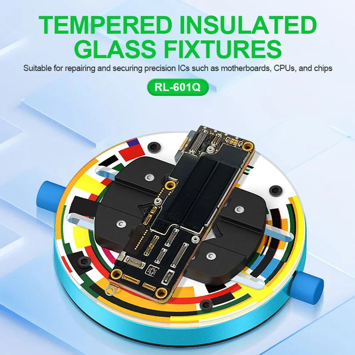 RELIFE RL-601Q Rotating Damping Tempered Glass Motherboard Repair Fixture - 2