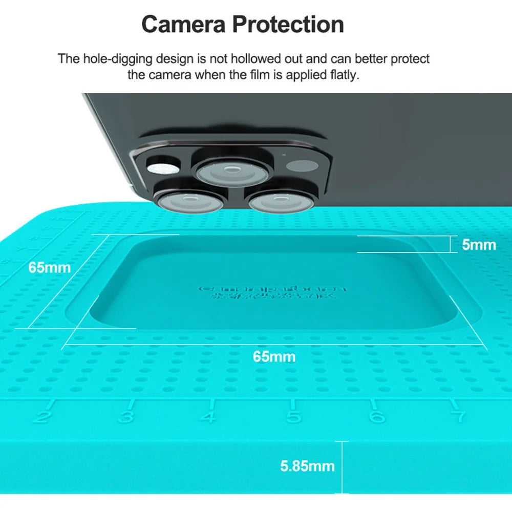 RELIFE RL-004DM Anti-Slip Pad for Phone Film Application Silicone Mat with Camera Cut Out - 5