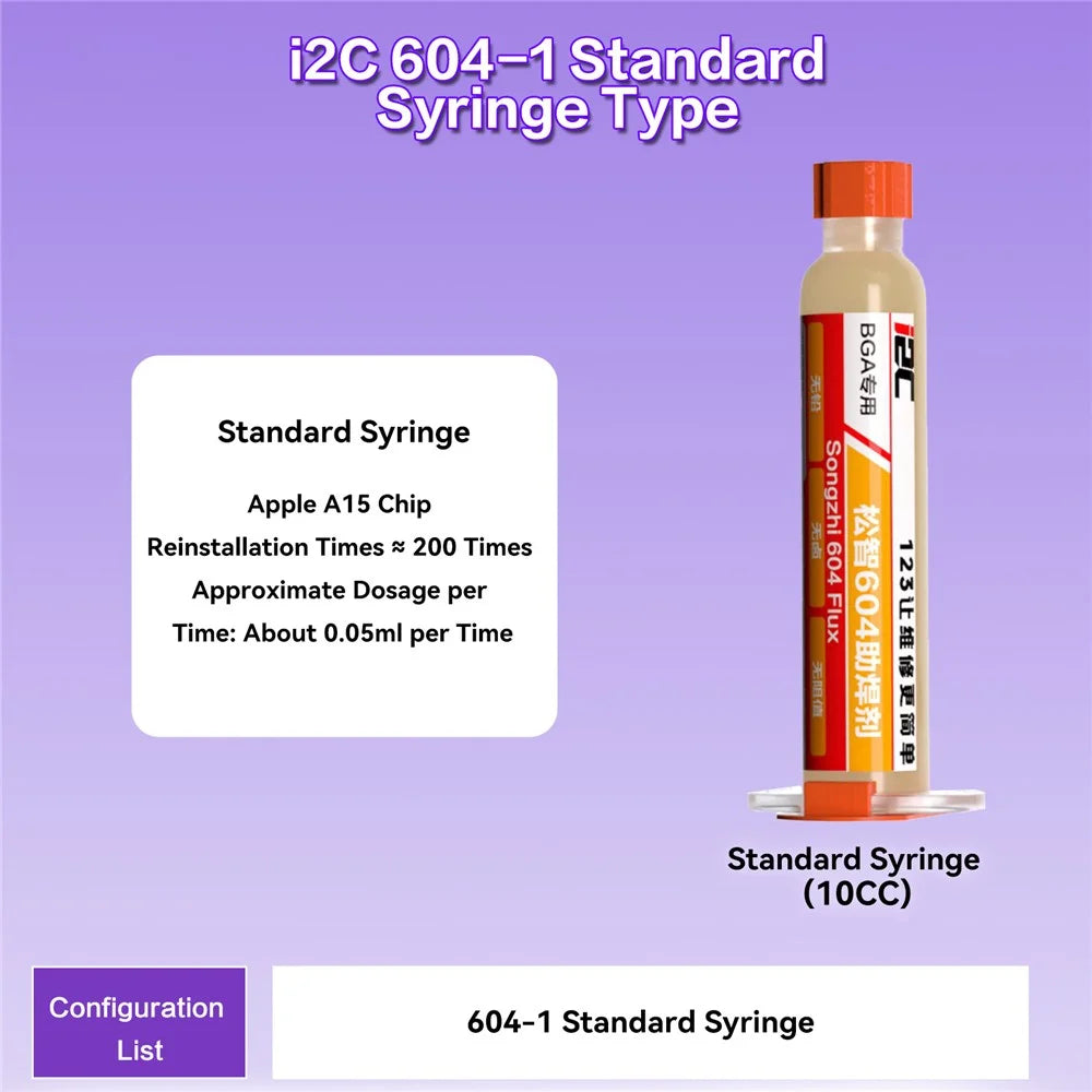I2C Songzhi 604 No Clean Flux High Performance Non-Conductive Soldering Aid for Precision Electronics - 2