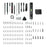 JAKEMY JM-8198 135 in 1 Multi-Function Repair Tool Kit Set Electric Screwdriver with 117Pcs Bits - 5