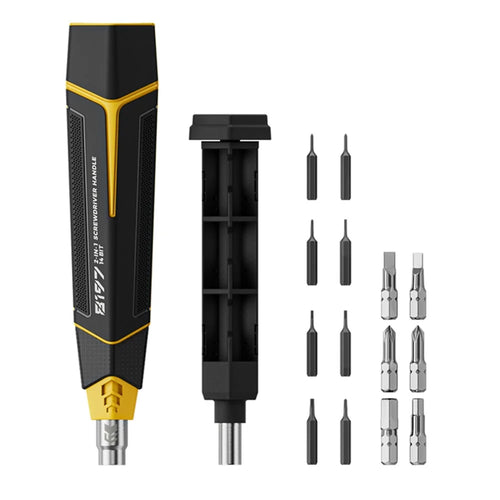 JAKEMY JM-8197 16 in 1 Manual Screwdriver Set Precision Tool Kit with 14Pcs Bits and Anti Slip Handle - 1