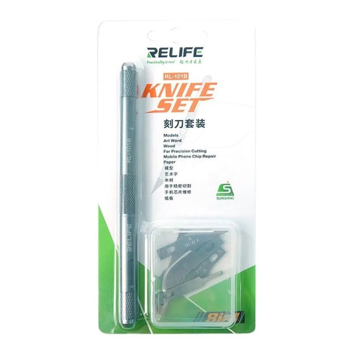 RELIFE RL-101B 8 in 1 CPU Knife Set Motherboard IC Repair Blade Phone Maintenance Tools - 7