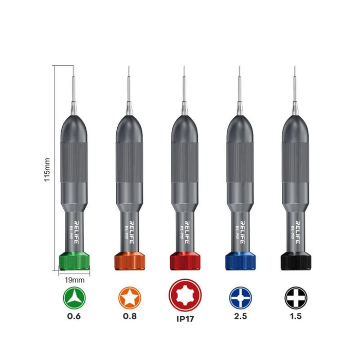 RELIFE RL-717 Rocket-Head Screwdriver For Android iPhone IP17 Series Precision Repair Tool Magnetic Bit Holder - Triangle 0.6 - 3