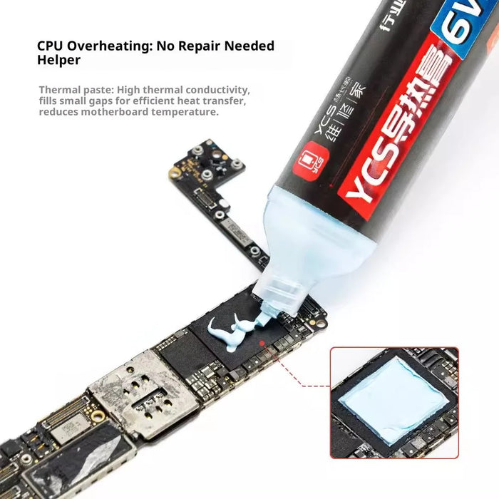 YCS Thermal Paste 50g For CPU High Performance Heat Dissipation Overheating Solution - Blue 6W - 4