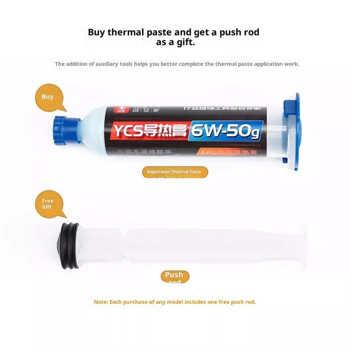 YCS Thermal Paste 50g For CPU High Performance Heat Dissipation Overheating Solution - Blue 6W - 5