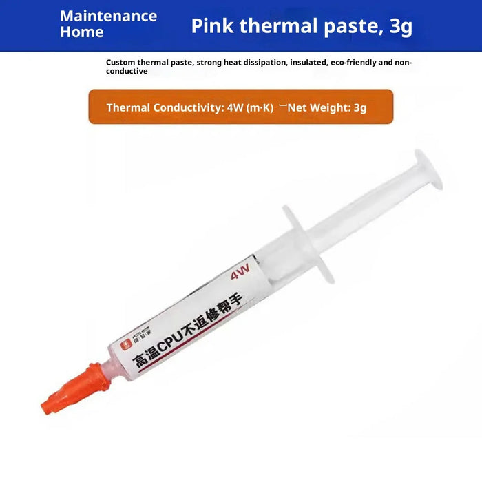 YCS Thermal Paste 4W / m-K Heat Dissipation Compound 3g For Electronics Cooling Non-Conductive - Pink - 2