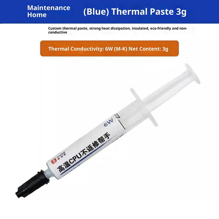 YCS Thermal Paste 6W / m-K Heat Dissipation Compound 3g For Electronics Cooling Non-Conductive - Blue - 2