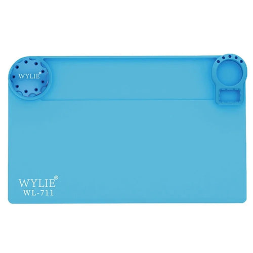 WYLIE WL-711 Heat Insulation Silicone Work Mat 450 x 280mm for Phone Screen Motherboard Repair Tools - Blue - 1