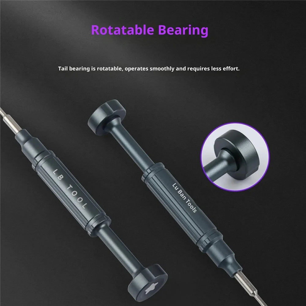 LB TOOL SD-01 S2 Alloy Steel Screwdriver Aluminum Handle Screwdriver for Mobile Phone Repair - 0.8 Pentalobe - 4