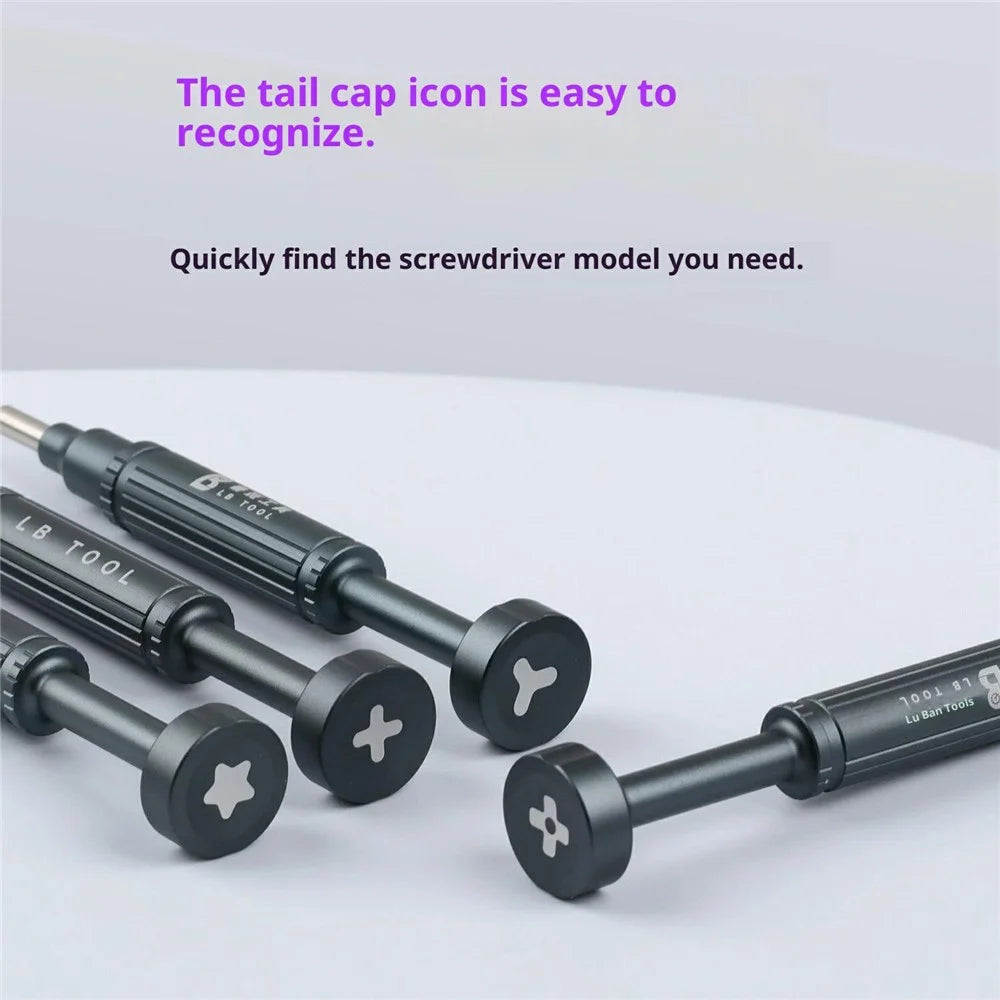 LB TOOL SD-01 S2 Alloy Steel Screwdriver Aluminum Handle Screwdriver for Mobile Phone Repair - 0.8 Pentalobe - 5