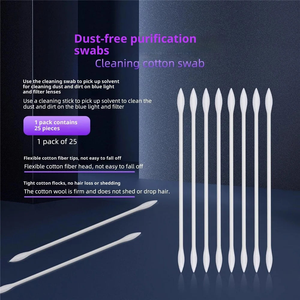 LB TOOL 25Pcs Double Ended Cotton Cleaning Swabs for Precise Cleaning - 3
