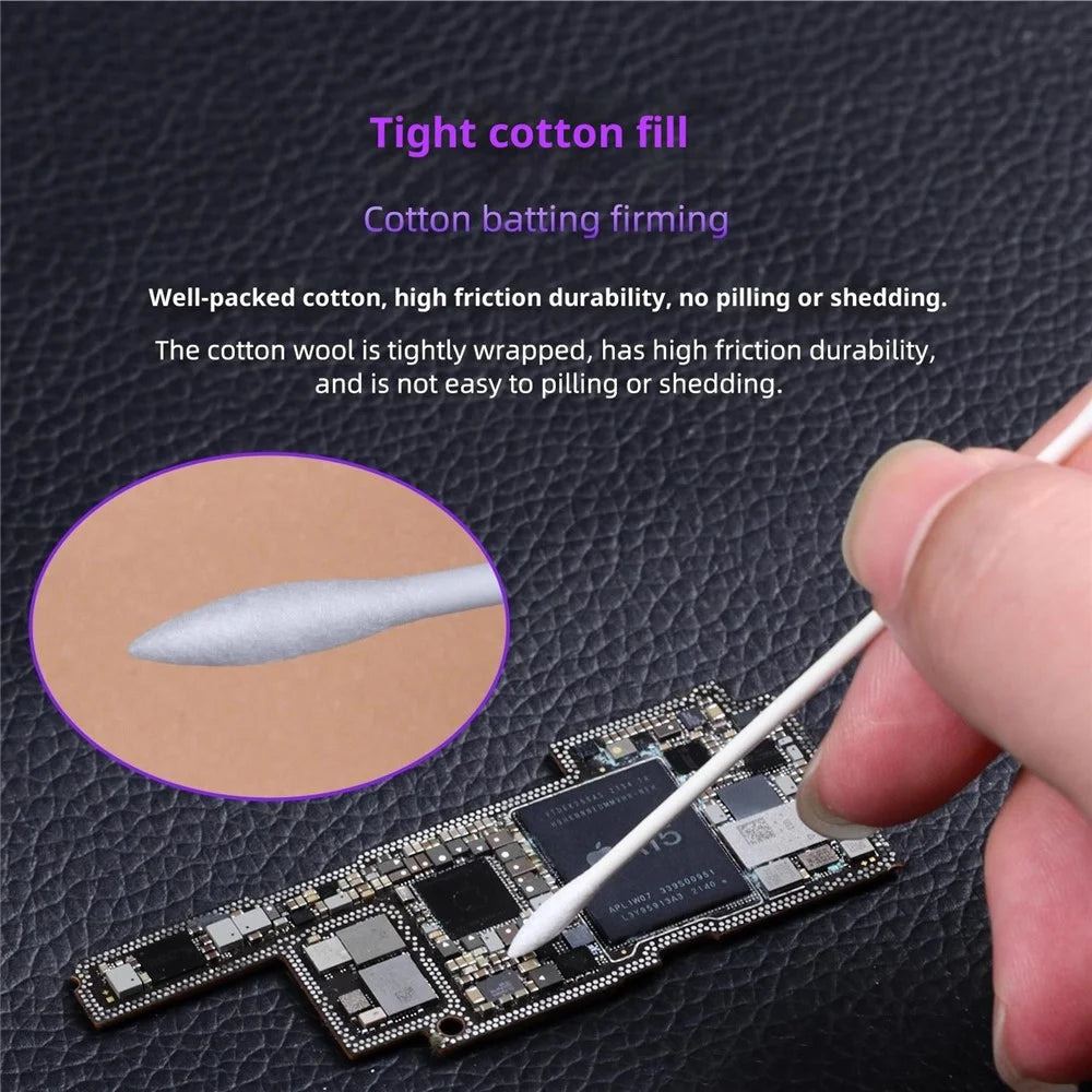 LB TOOL 25Pcs Double Ended Cotton Cleaning Swabs for Precise Cleaning - 5