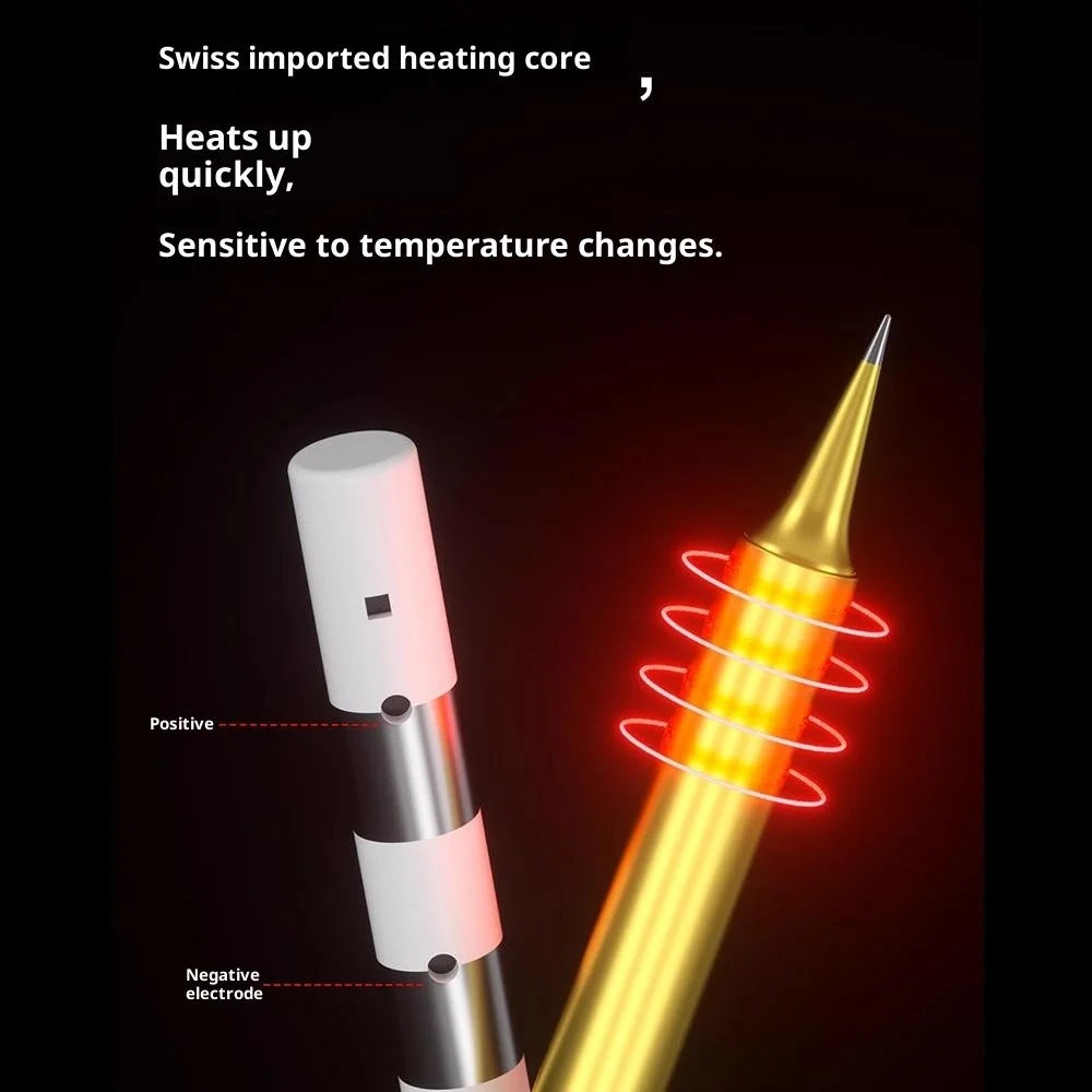 MECHANIC T12 Soldering Iron Tip Integrated Heating Core Quick Heat Up Soldering Iron Tip - OT-TS Bent Tip - 5