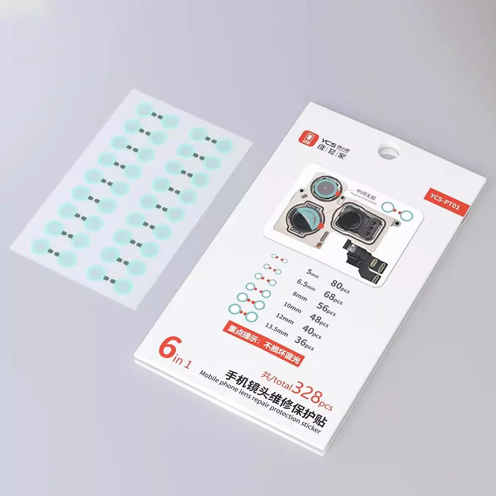 YCS-PT01 328Pcs Mobile Phone Lens Repair Protection Stickers Phone Repair Tool - 7