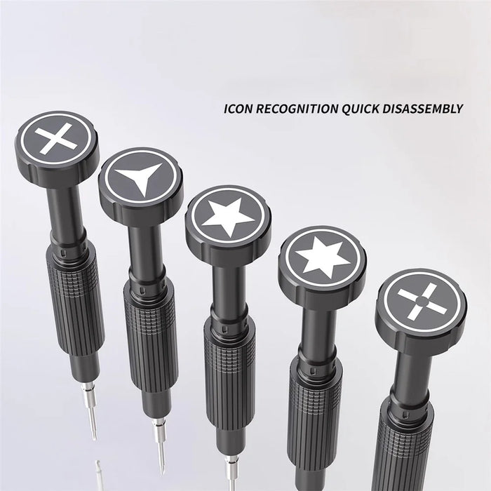 MY-L01T 5Pcs 2D Screwdriver Set Precision Disassembly Tool Non Slip Handle Alloy Screwdrivers - 2