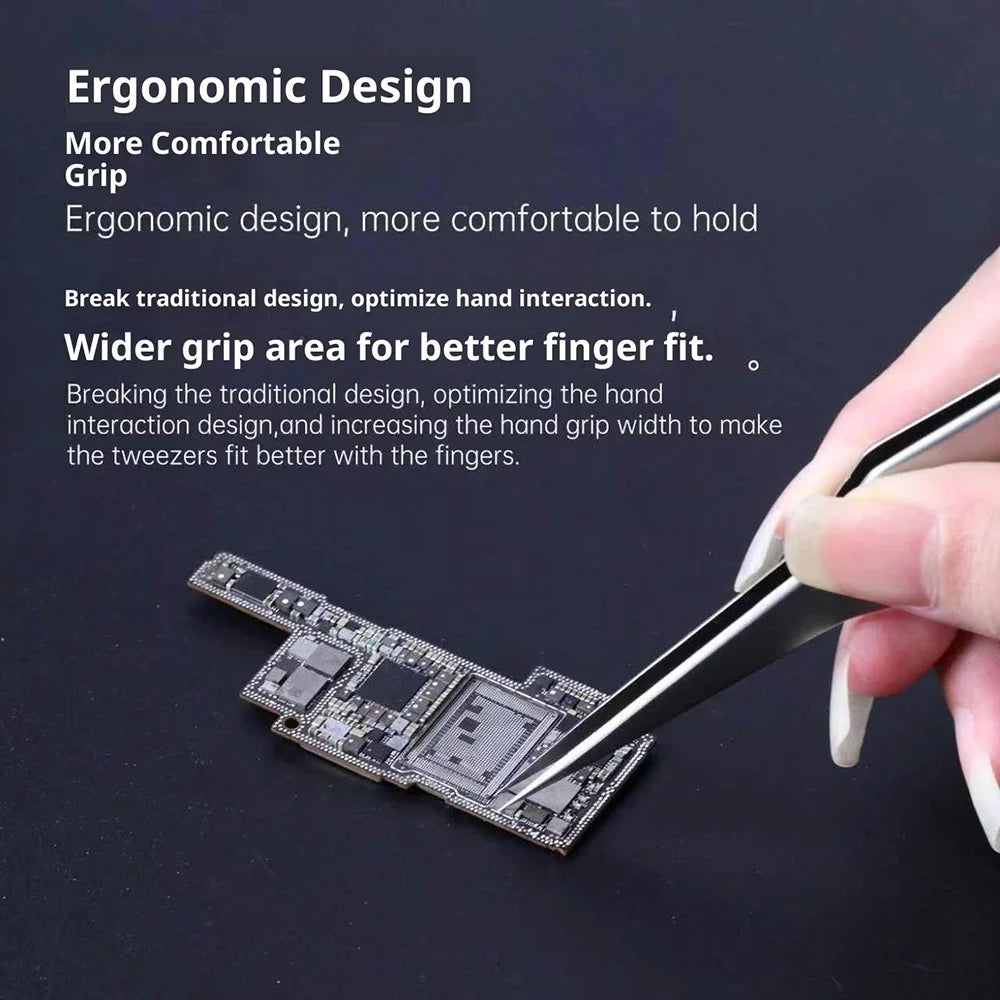LB TOOL WBT-01 Wide Body Tweezers for Electronics Repair DIY Crafts - 4