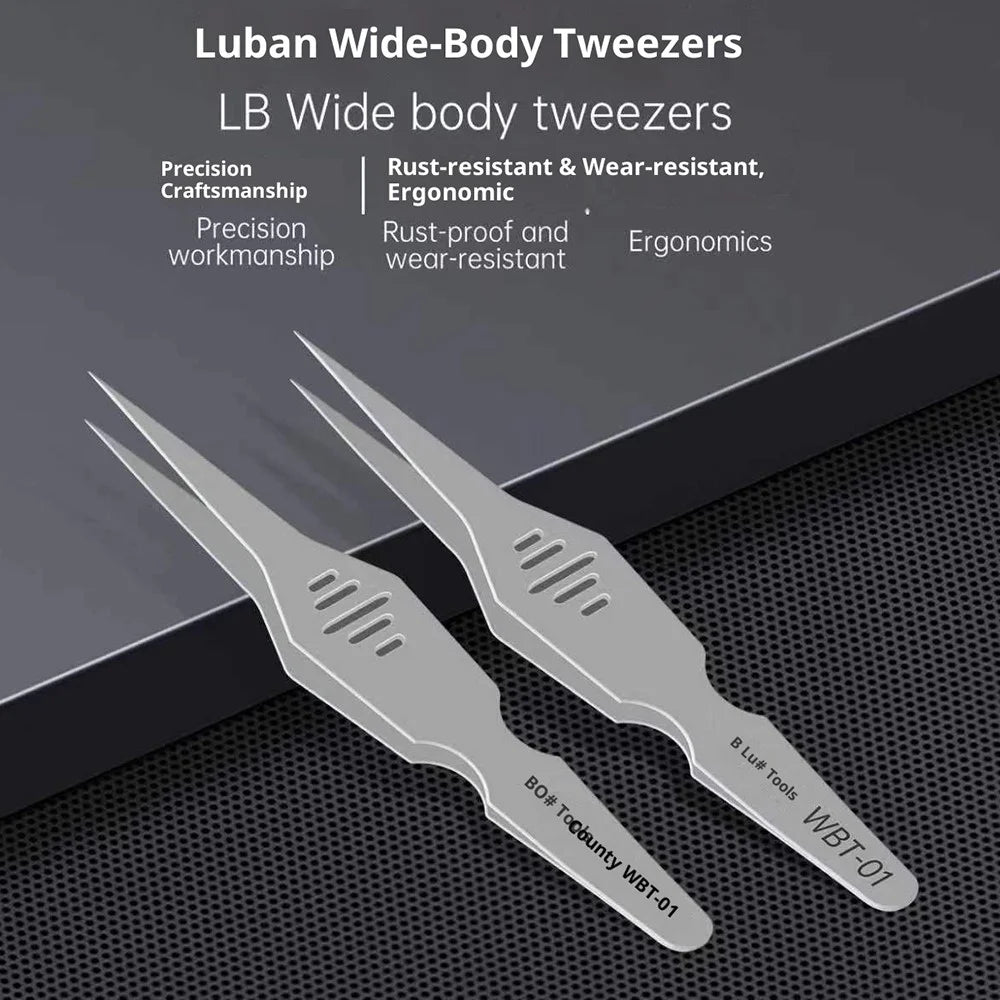 LB TOOL WBT-01 Wide Body Tweezers for Electronics Repair DIY Crafts - 5
