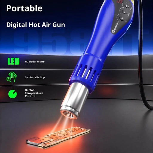 MECHANIC 958HT Portable Digital Hot Air Gun Heat Gun Temperature Control Display for Repair DIY Projects - EU Plug - 2