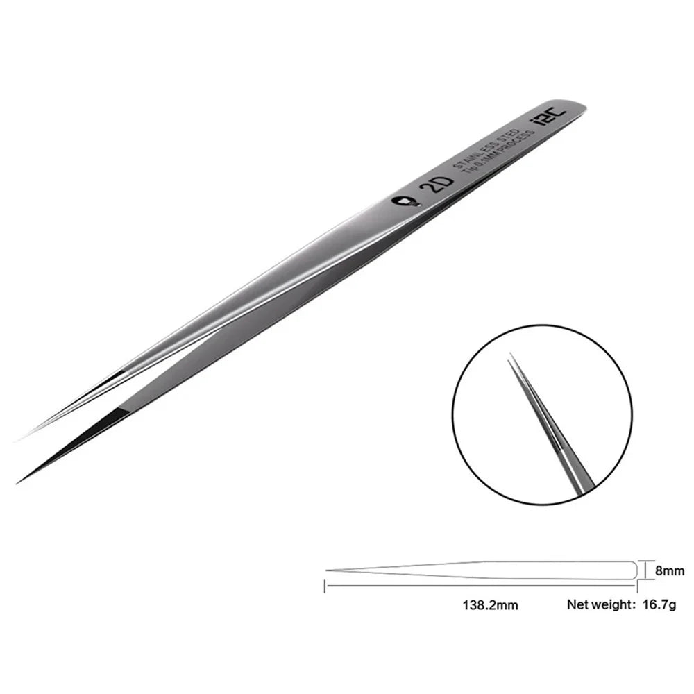 I2C 3D Super Alloy Tweezers for Mobile Phone Repair High Precision Jumper Wire Tweezers - NS-01 Standard Type - 1