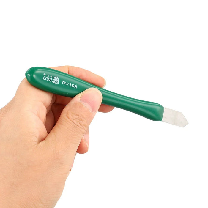 BEST BST-143 Non-Magnetic Metal Scraper Adhesive Removal Tin Prying Tool with Rubber Handle - 3