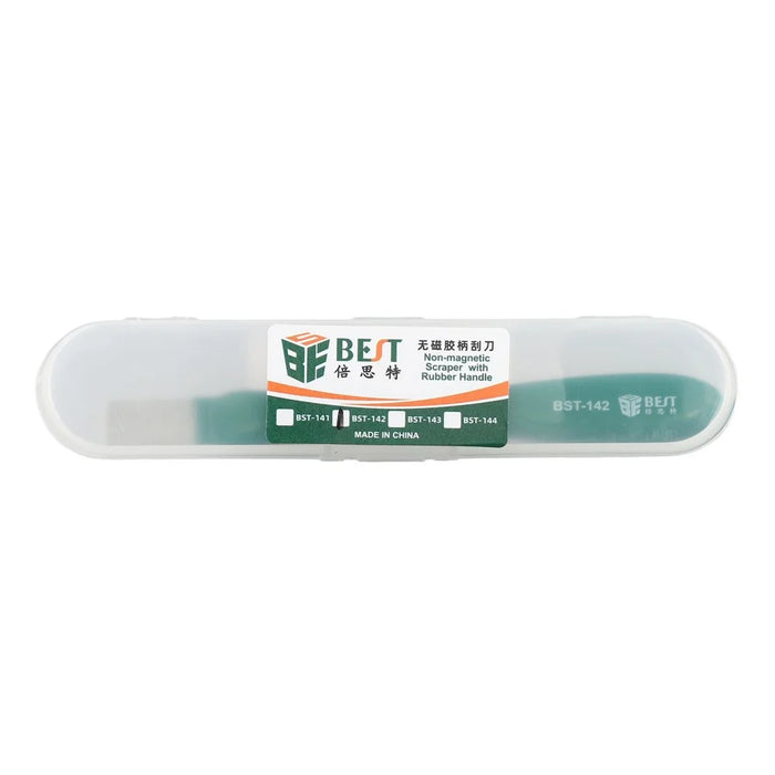 BEST BST-142 Non-Magnetic Metal Scraper with Rubber Handle for Adhesive Removal Tin Prying Tool - 4